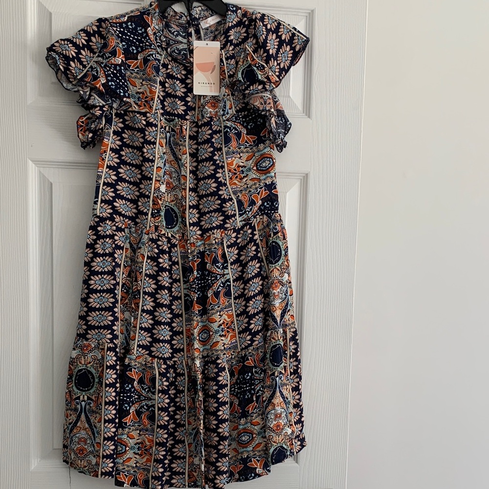 Kirundo Floral Casual Boho  Dress Size Small